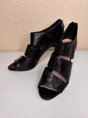 Vince Cameo Black Karmi Leather Heels Women's Size 8.5